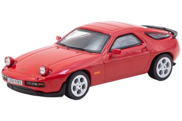 Tarmac Porsche 928 S Lampen ausgeklappt rot 1:64