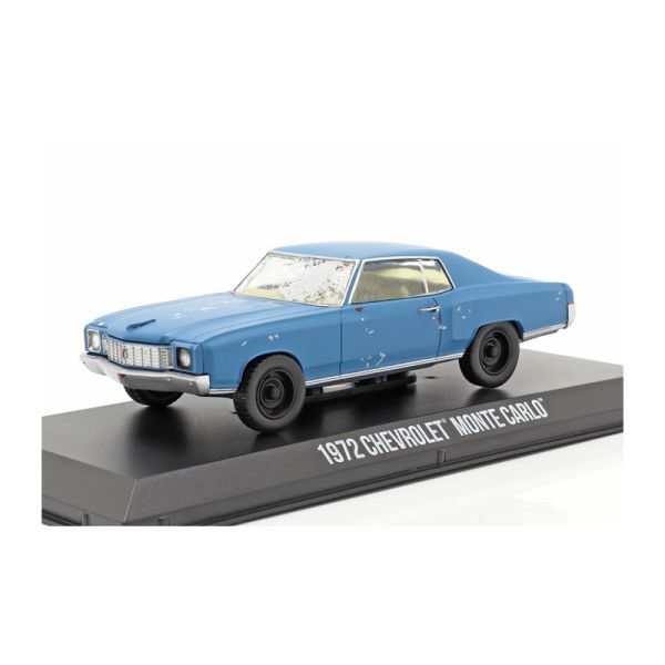 Greenlight 86564 Chevrolet Monte Carlo matt blau 1972 Maßstab 1:43 Modellauto