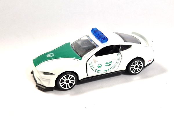 gebraucht! Majorette 212057181 047 Ford Mustang GT "Dubai Police" weiss/grün (204C) Maßstab 1:64 Mod