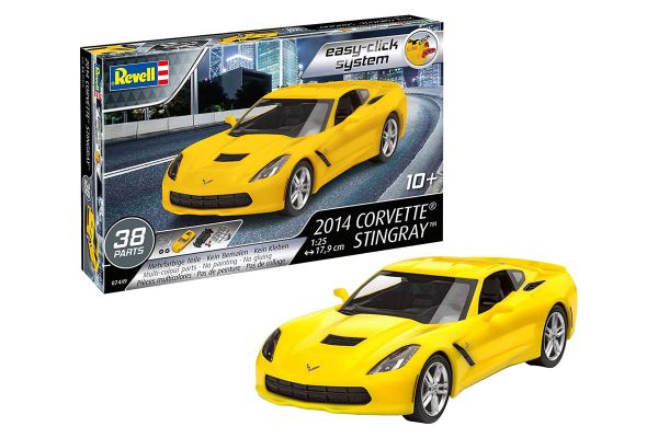 Revell 07449 Chevrolet Corvette Stingray 2014 Automodell Bausatz 38-tlg Maßstab 1:25
