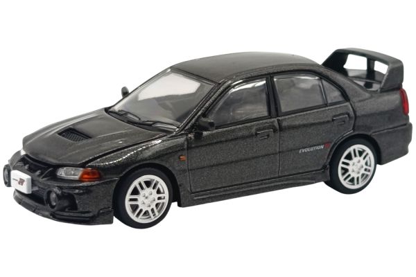 Pop Race Mitsubishi Lancer Evolution IV dunkelgrau 1:64