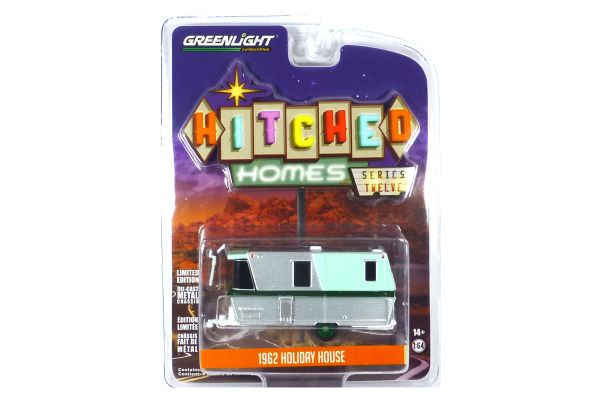 Greenlight 34120-A Holiday House silber/mint 1962 - Hitched Homes 12 Maßstab 1:64 Wohnwagen