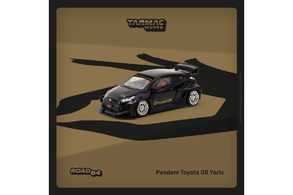 ***Tarmac T64R-080-BK Pandem Toyota GR Yaris schwarz Maßstab 1:64 Modellauto