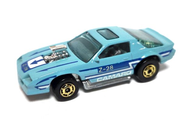 gebraucht! Hot Wheels Chevrolet 1974 Blown Camaro Z/28 türkis - ganz leicht bespielt