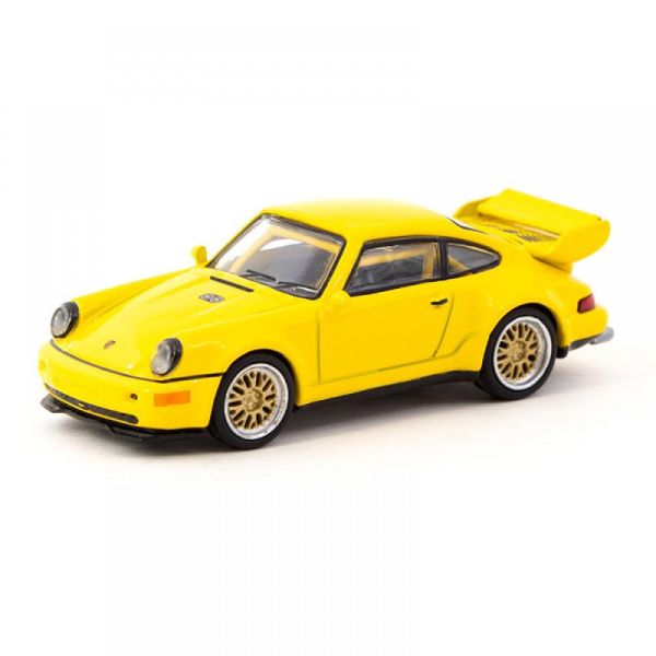 Tarmac T64S-003-YL Porsche 911 RSR 3.8 gelb Collab64 mit Schuco Maßstab 1:64 Modellauto