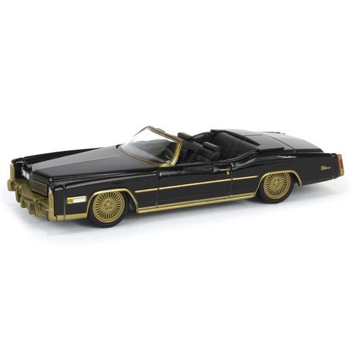 Greenlight 63070-F Cadillac Eldorado Convertible schwarz/gold 1976 - Lowriders 6 Maßstab 1:64