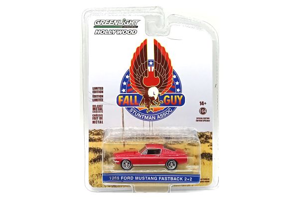 Greenlight 44965-A Ford Mustang Fastback 2+2 rot 1966 - Hollywood "Fall Guy" Maßstab 1:64 Modellauto