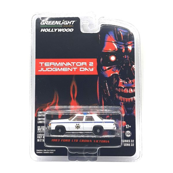 Greenlight 44920-D Ford LTD Crown Victoria Police Terminator 2 weiss 1983 - Hollywood 1:64