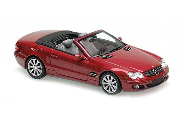 Maxichamps 940031031 Mercedes Benz SL-Klasse (R230) rot 2001 Maßstab 1:43 Modellauto