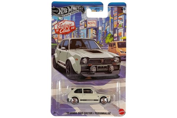Hot Wheels JKY23 Honda Civic Custom 1973 creme - Vintage Club 4/5