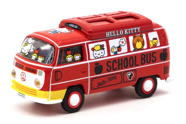 Tarmac T64S-010-HK VW Type II (T2) School Bus "Hello Kitty" rot Collab64 Schuco Maßstab 1:64 Modella