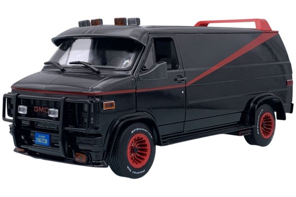 Greenlight GMC Vandura A-Team 1983 schwarz/rot 1:18