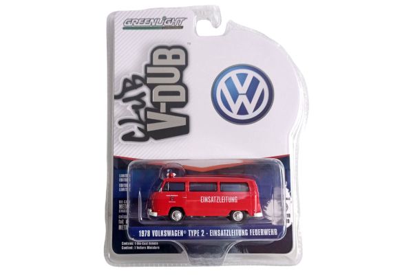 Greenlight 36100-C VW T2 Einsatzleitung Feuerwehr rot 1978 V-Dub 1:64