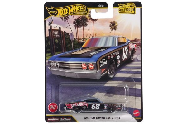 Hot Wheels JHW28 Ford Torino Talladega 1969 blau/schwarz - Boulevard #147
