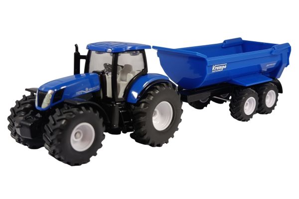 Siku 2004 New Holland mit Krampe HP20 Muldenkipper blau 1:50