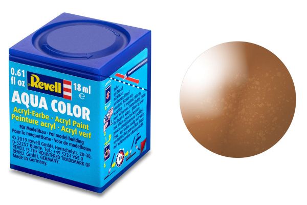 Revell 36195 Aqua Color bronze, metallic Modellbau-Farbe auf Wasserbasis 18 ml Dose