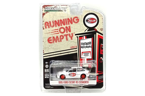Greenlight 41140-E Ford Escort Cosworth "Red Line" weiss 1995 - Running on Empty 14 Maßstab 1:64