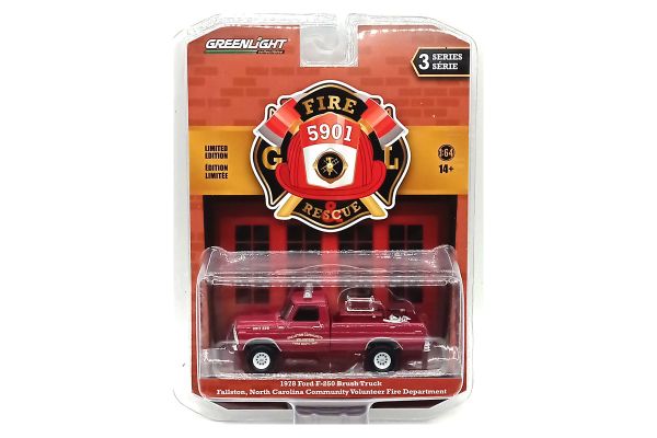 Greenlight 67030-C Ford F-250 Brush Truck &quot;Fallston Fire Department&quot; rot 1978 - Fire &amp; Rescue 3 Maßs