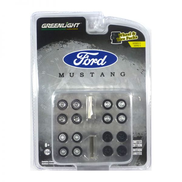 Greenlight 16090-C Reifenset "Ford Mustang" Radset - Wheel & Tire Packs 5 Maßstab 1:64
