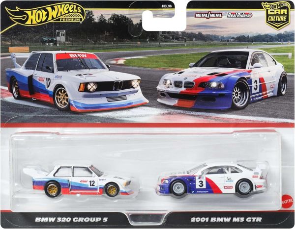 Hot Wheels JBK99 BMW 320 Group 5 & BMW M3 GTR - Premium 2er Set ca. 1:64