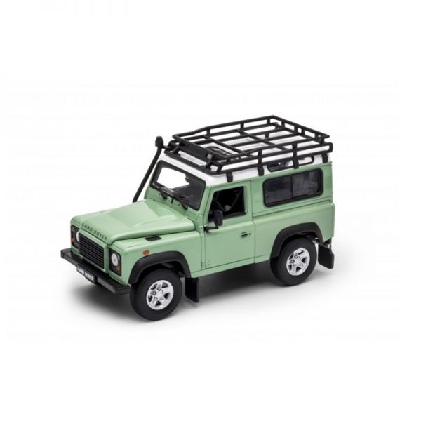 Welly 22498 Land Rover Defender hellgrün/weiss Maßstab 1:24 Modellauto
