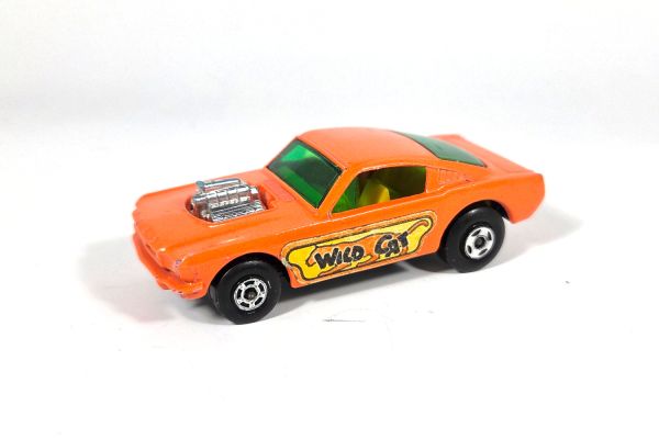 gebraucht! Matchbox No.8 Ford Mustang Wildcat Dragster orange Made in England - ganz leicht bespielt