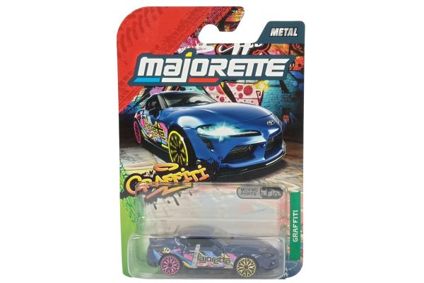 Majorette Toyota GR Supra dunkelblau - Graffiti Maßstab ca. 1:64