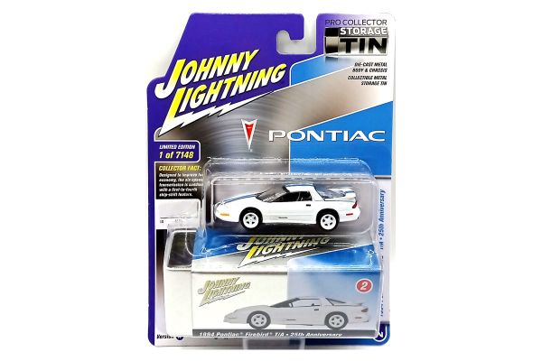 Johnny Lightning JLCT009A-2 Pontiac Firebird T/A 25th Anniversary weiss 1994 - TIN BOX Collector 202