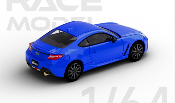 Pop Race PR64-SBRZ-BL01 Subaru BRZ blau Maßstab 1:64 Modellauto
