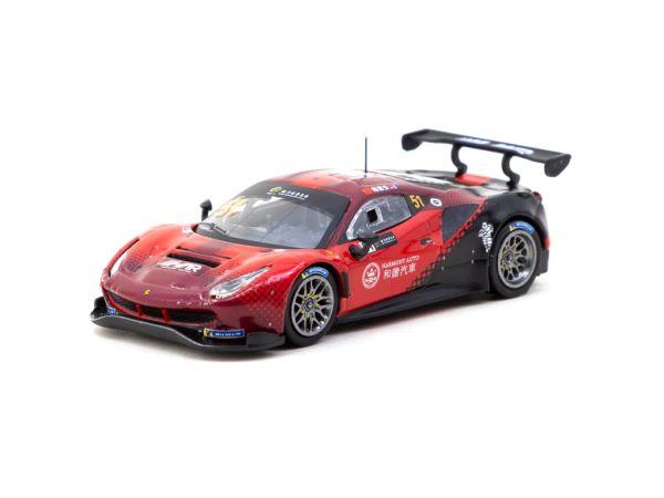 Tarmac Ferrari 488 GT3 rot/schwarz 2022 Macau GT Cup 1:64