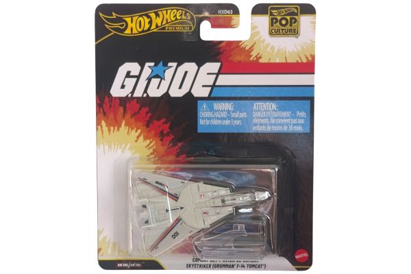 Hot Wheels HXD63-JBL77 Gruman F14 Tomcat hellgrau - G.I.Joe 1:64