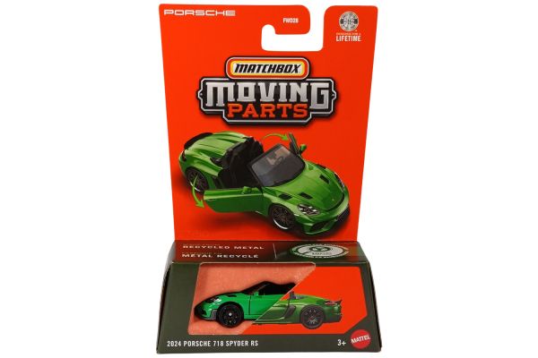 Matchbox FWD28-JHV66 Porsche 718 Spyder RS 2024 grün - Moving Parts 2026 1:64