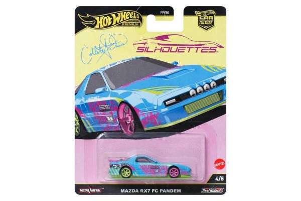 Hot Wheels FPY86-JBK60 Mazda RX-7 FC Pandem hellblau - Silhouettes 4/5 1:64