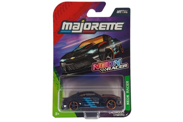 Majorette Chevrolet Camaro schwarz/türkis - Neon Racer 1:64