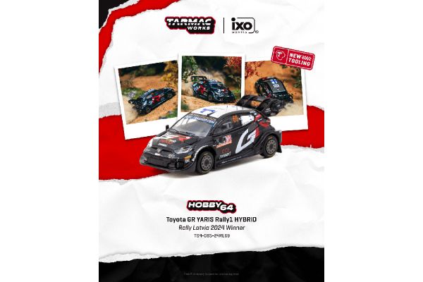 ***PREORDER Tarmac Toyota GR YARIS Rally1 Hybrid schwarz Sieger Rally Lettland 2024