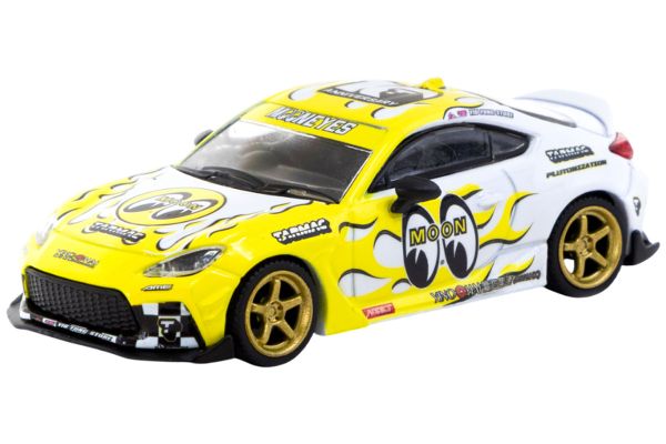 Tarmac Toyota GR86 Mooneyes weiss/gelb 1:64