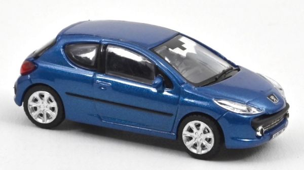 Norev Peugeot 207 blau metallic 2007 Maßstab 1:87