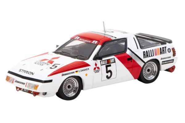 Tarmac Mitsubishi Starion Macau Guia Race 1988 #5 Christian Danner weiss/rot 1:64