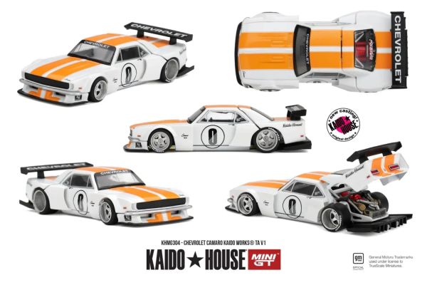***PREORDER Kaidohouse Chevrolet Camaro Kaido Works TA V1 1979 weiss/orange