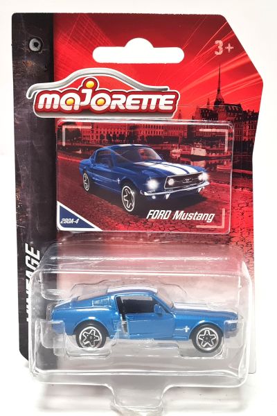 Majorette 212052010 Ford Mustang blau metallic (290A-4) - Vintage Maßstab 1:62 Modellauto