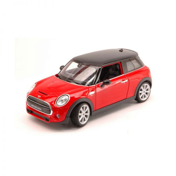 Welly 24058 Mini Cooper S (Hatch) rot/schwarz Maßstab 1:24 Modellauto