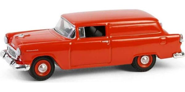 Greenlight 39150-A Chevrolet Sedan Delivery rot 1955 - Vintage Ad Cars 1:64