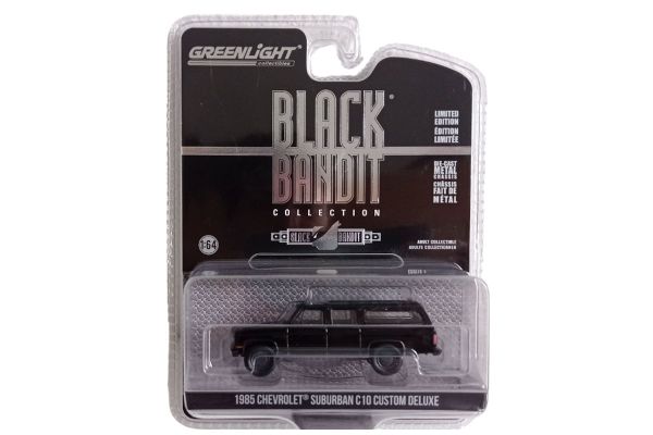 Greenlight 28150-D Chevrolet Suburban C10 Custom Deluxe schwarz 1985 - Black Bandit 29