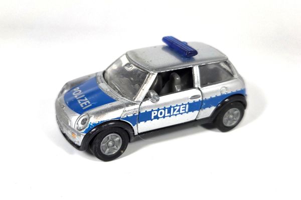 gebraucht! Siku 1330 (1315) Mini Cooper Polizei silber/blau - etwas bespielt