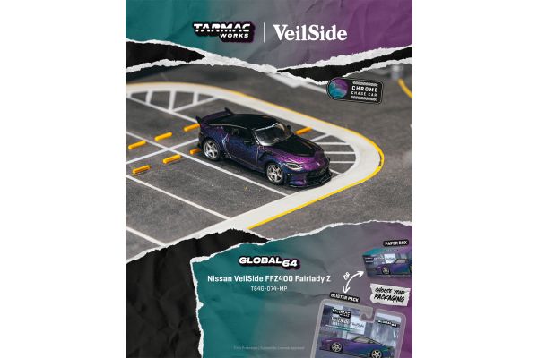 ***PREORDER Tarmac Nissan Fairlady Z Veilside FFZ400 2025 chamälion lila