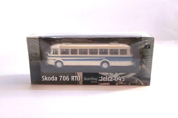 Brekina 58253 SKODA 706 RTO Jelcz 043 Reisebus Beige-blau Maßstab 1:87 Modellauto