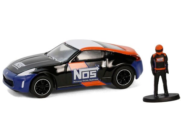 Greenlight 97160-F Nissan 370Z schwarz/orange/blau NOS 2020 - Hobby Shop 16 Maßstab 1:64