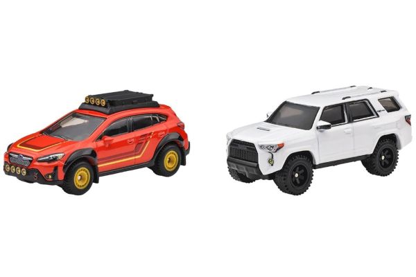 Hot Wheels HBL96-JBK98 Subaru Crosstrek & Toyota 4Runner 2018 rot/weiss - Premium 2er Set ca. 1:64