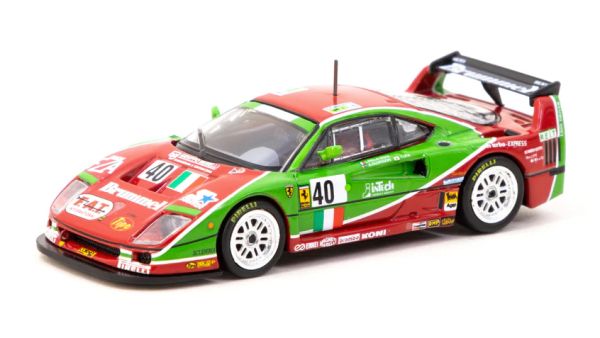 Tarmac T64-075-95LM40 Ferrari F40 24h of Le Mans 1995 rot/grün Maßstab 1:64 Modellauto