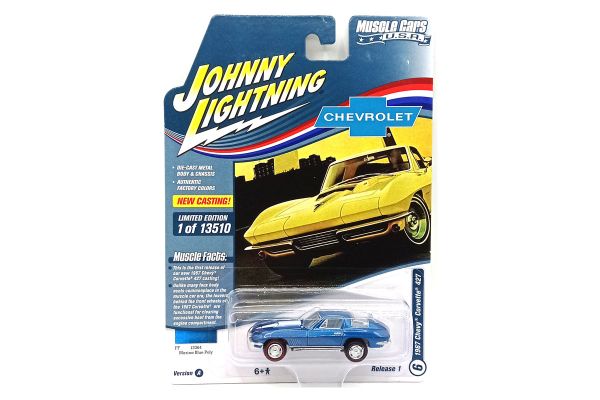 Johnny Lightning JLMC029A-6 Chevrolet Corvette 427 blau metallic 1967 - Muscle Cars USA 2022 R1 Maßs